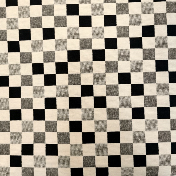 Tapestry Fabric - CHESS MONOCHROME